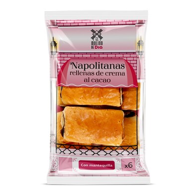 Napolitanas rellenas de crema de cacao El molino de Dia bolsa 270 g-0 Napolitanas rellenas de crema de cacao El molino de Dia bolsa 270 g-0