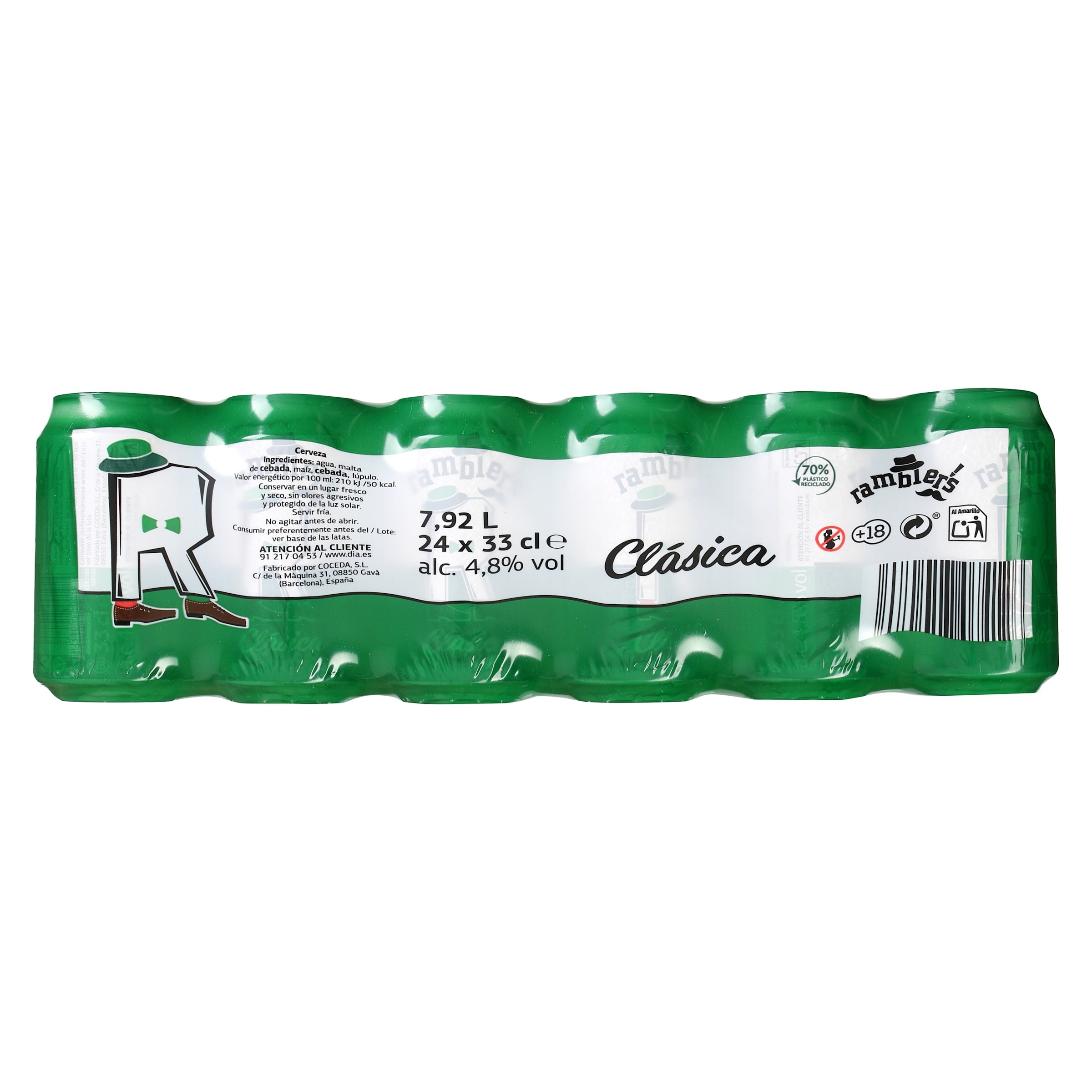 Cerveza clásica Dia Ramblers pack 24 x 33 cl