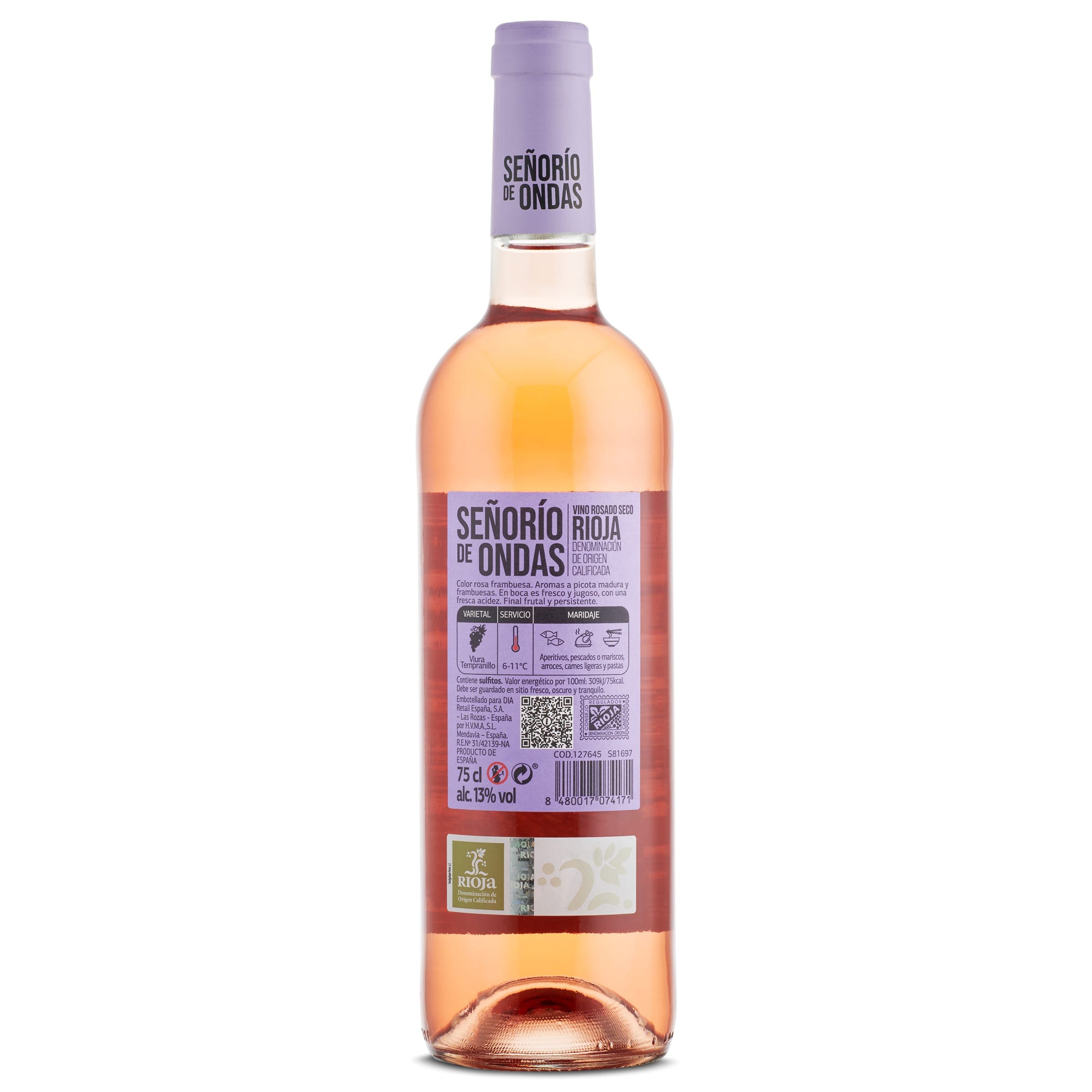 Vino rosado D.O. Rioja Señorío de Ondas 75 cl