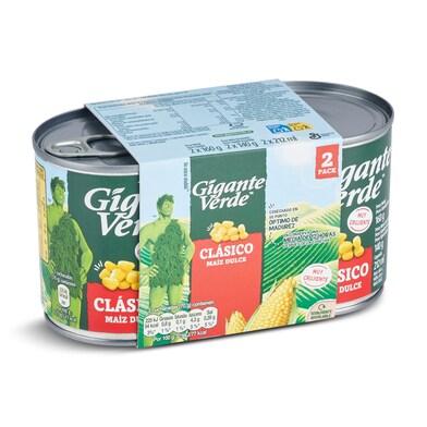 Maíz clásico Gigante Verde lata 2 x 140 g-0 Maíz clásico Gigante Verde lata 2 x 140 g-0