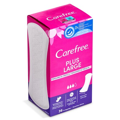 Protegeslips maxi fresh Carefree caja 36 unidades-0