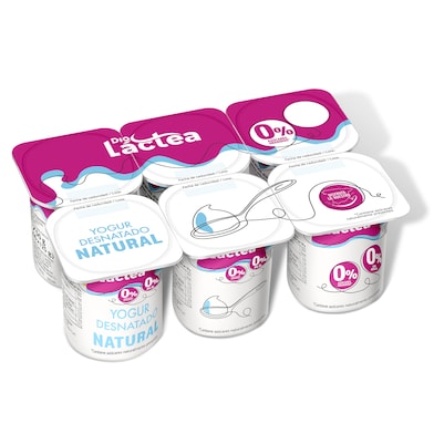 Yogur natural desnatado DIA LACTEA 6 unidades PACK 750 GR-0