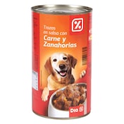 Alimento para perros trozos en salsa con carne y zanahorias Dia lata 1.25 kg