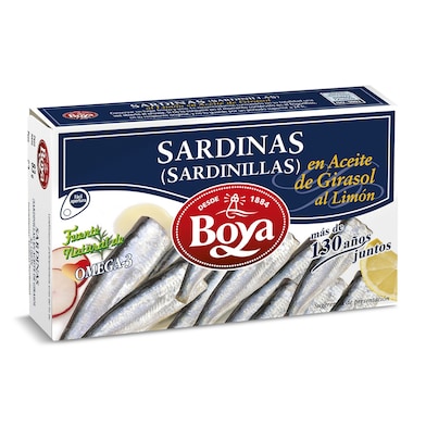 Sardinas en aceite vegetal Boya lata 63 g-0