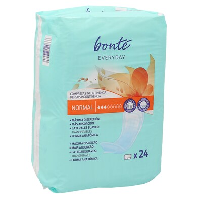 Compresas de incontinencia normal Bonté Everyday de Dia bolsa 24 unidades-0 Compresas de incontinencia normal Bonté Everyday de Dia bolsa 24 unidades-0