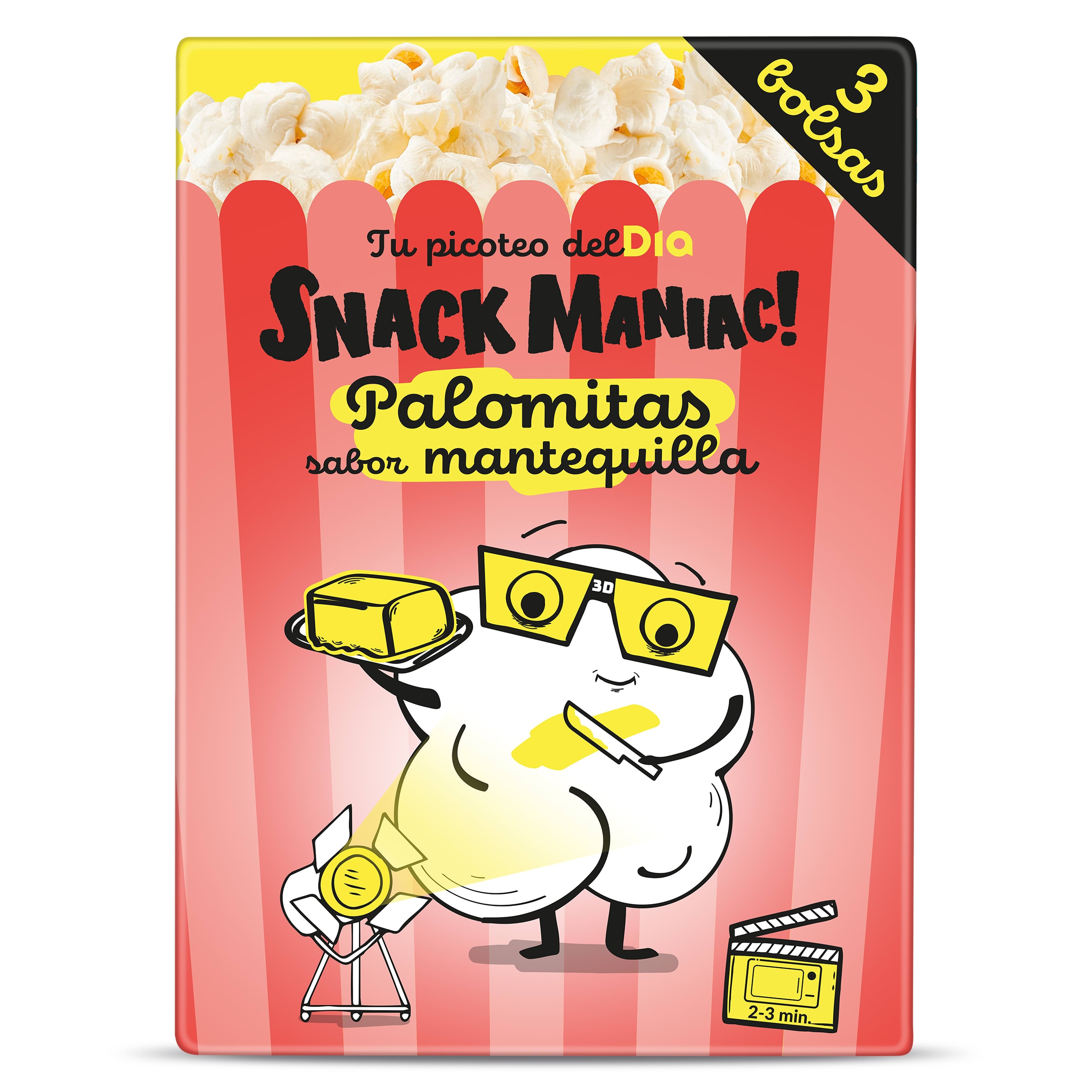 Palomitas sabor mantequilla para microondas Dia Snack Maniac 270 g