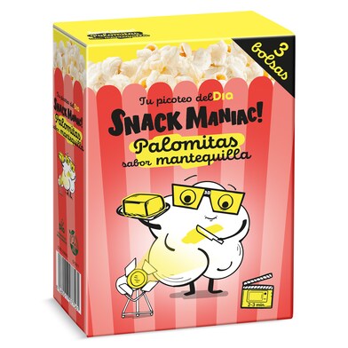 Palomitas sabor mantequilla Snack Maniac de Dia caja 270 g-0