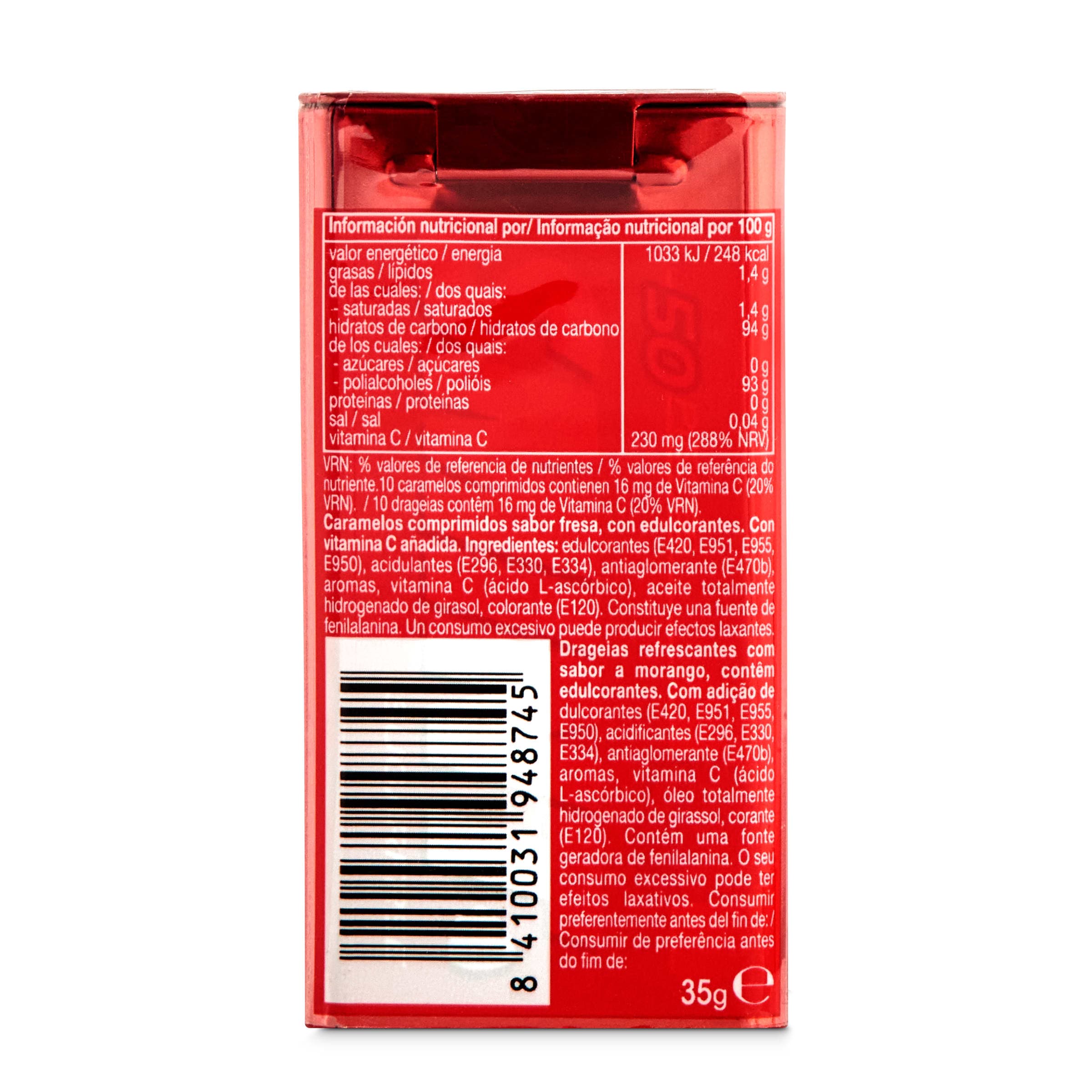 Caramelos de fresa sin azúcar Smint 35 g