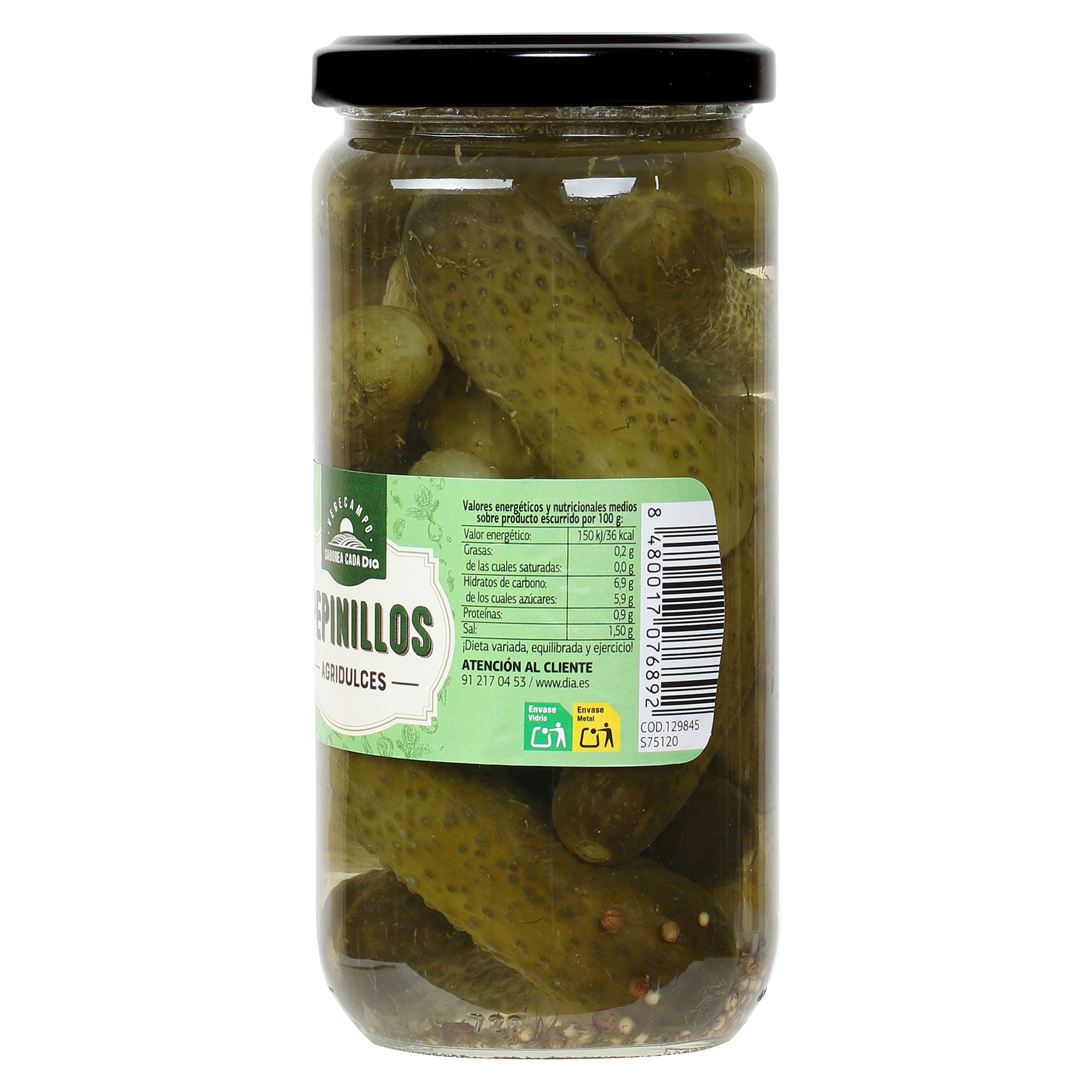 Pepinillos agridulces Dia Vegecampo 360 g
