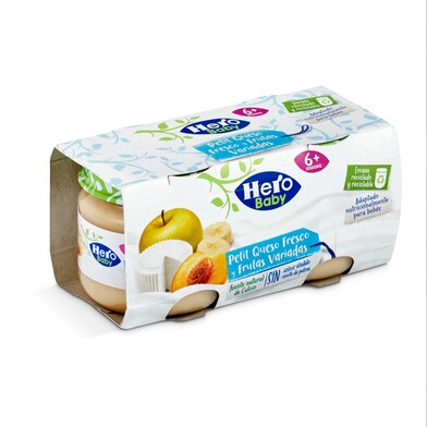 Petit queso y frutas variadas Hero frasco 160 g-0 Petit queso y frutas variadas Hero frasco 160 g-0