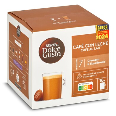 NESCAFÉ Dolce Gusto Café con Leche Descafeinado | 16 cápsulas de café