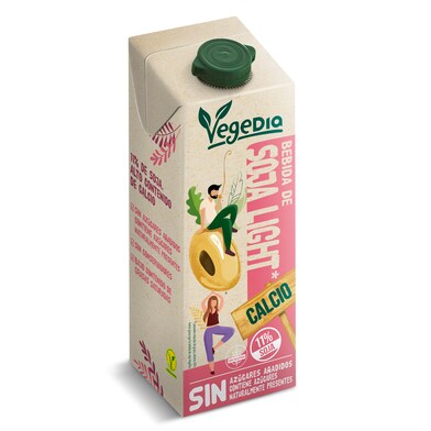 Bebida de soja light con calcio Vegedia brik 1 l-0 Bebida de soja light con calcio Vegedia brik 1 l-0