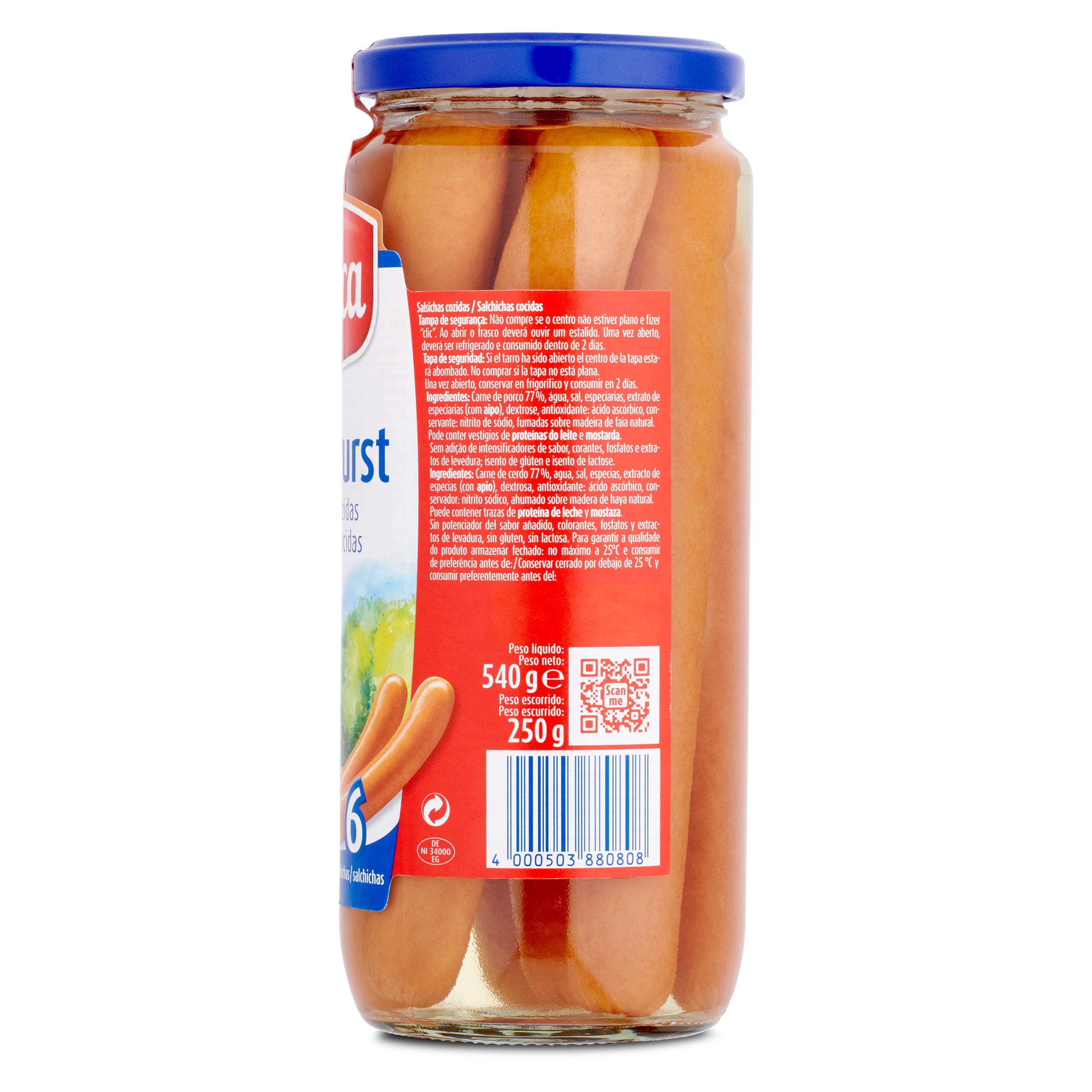 Salchichas cocidas bockwurst Meica 250 g