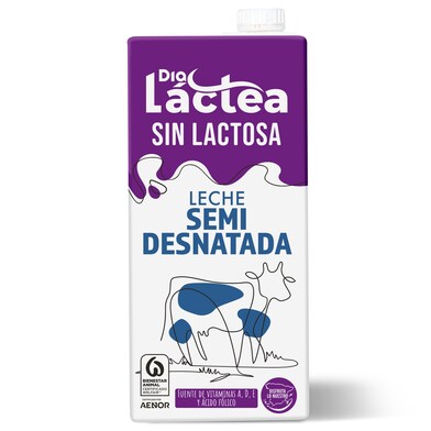 Leche semidesnatada sin lactosa Dia Láctea brik 1 l-1 Leche semidesnatada sin lactosa Dia Láctea brik 1 l-1