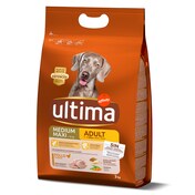 Alimento para perros adultos con pollo y arroz Ultima bolsa 3 Kg