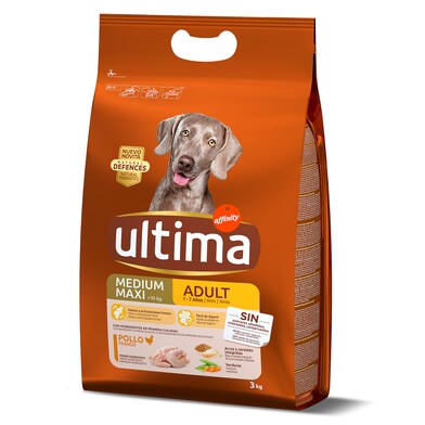 Alimento para perros adultos con pollo y arroz Ultima bolsa 3 Kg-0