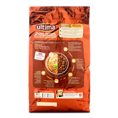 Alimento para perros adultos con pollo y arroz Ultima bolsa 3 Kg-1