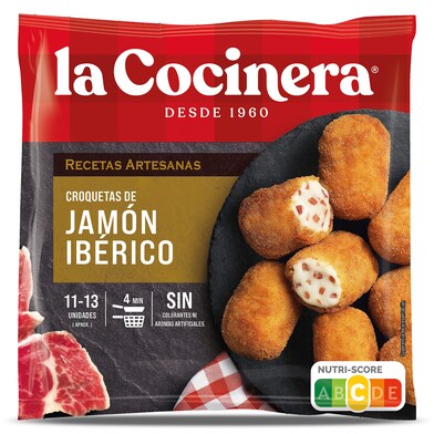 Croquetas artesanas de jamón ibérico La cocinera bolsa 400 g-0