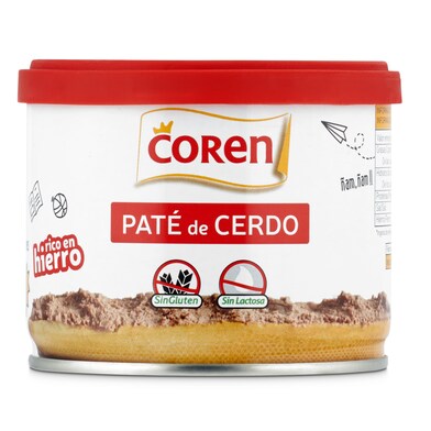 Paté de hígado de cerdo Coren lata 200 g-0