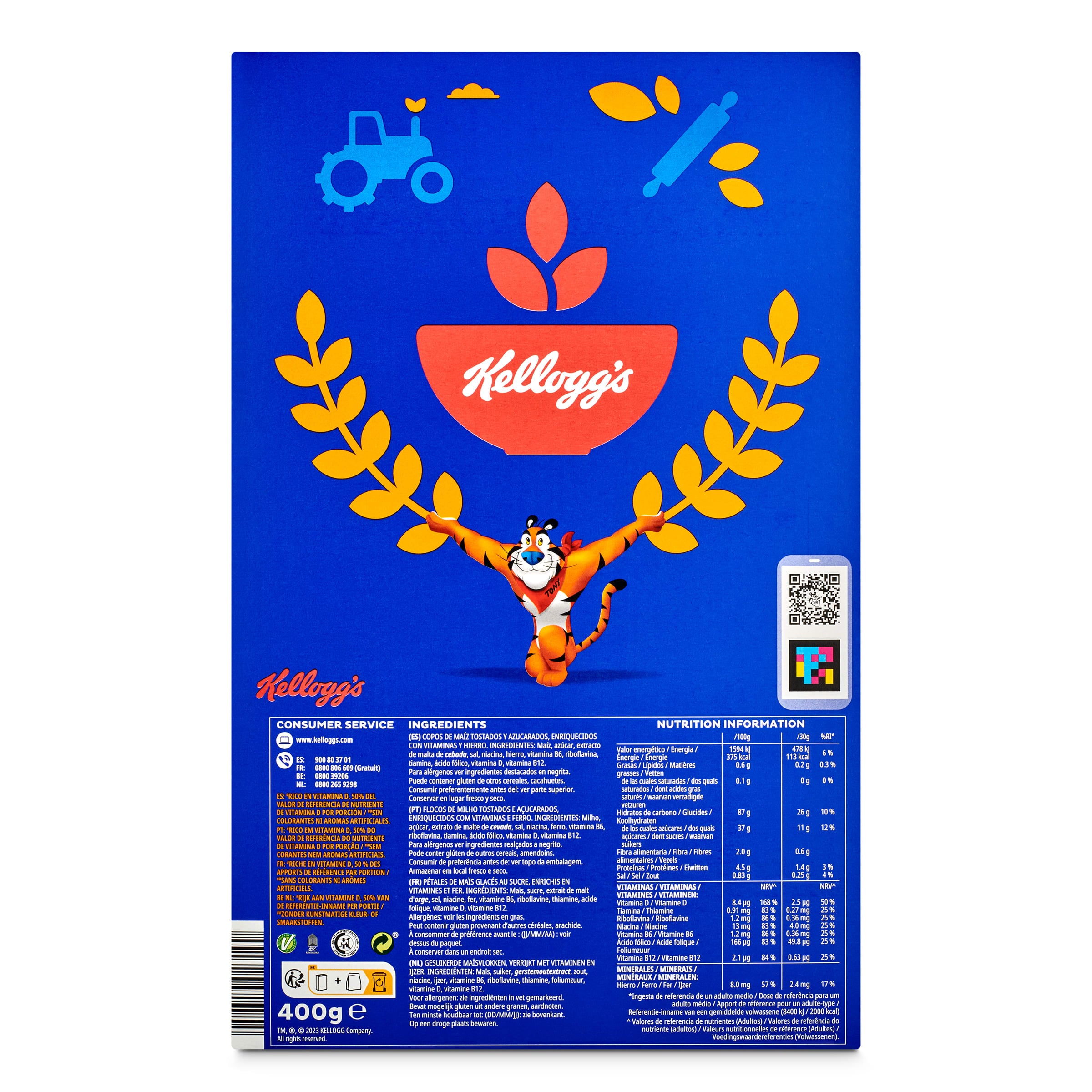 Cereales copos de maíz tostados Kellogg's Frosties 400 g