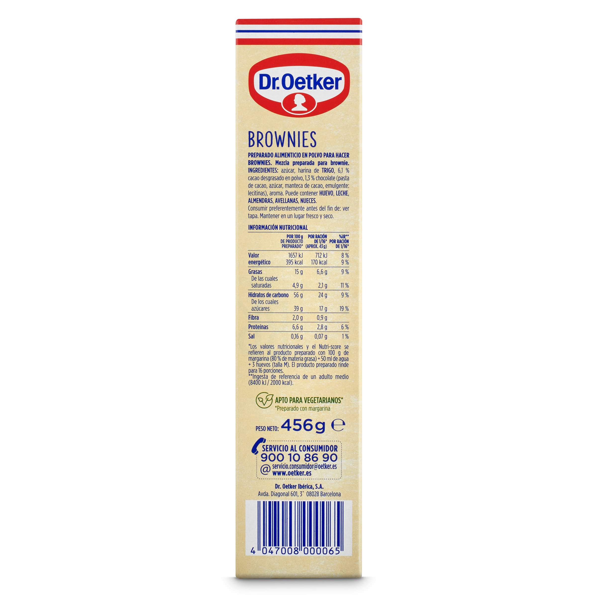 Preparado para brownies Dr. Oetker 456 g
