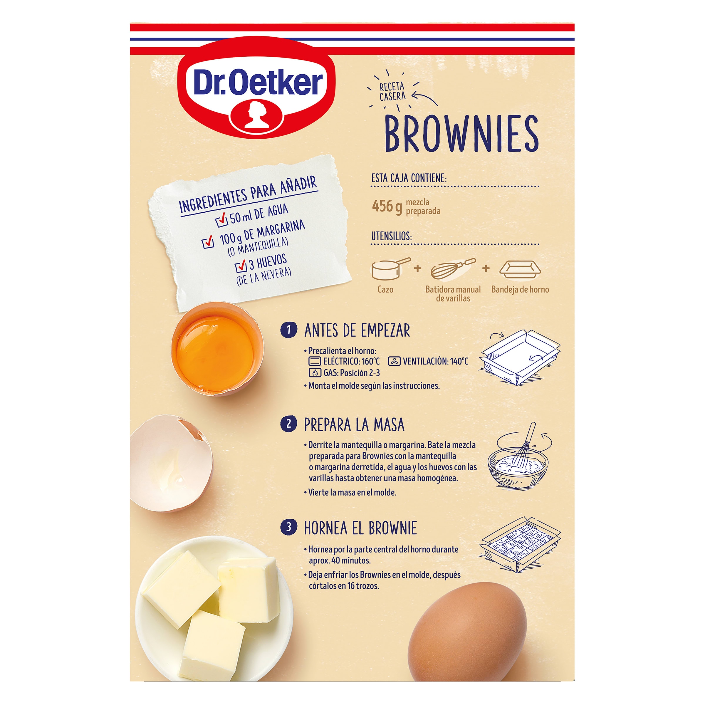 Preparado para brownies Dr. Oetker 456 g