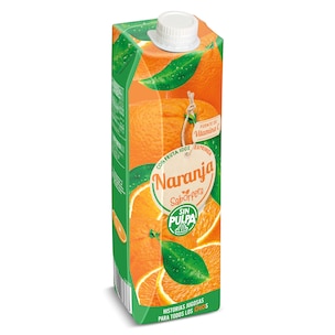 zumo de naranja sin pulpa 1 l