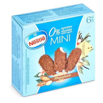 Helado mini bombón almendrado sin azúcares añadidos 6 unidades Nestlé caja 162 g-0