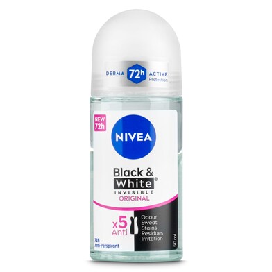 Desodorante roll-on invisible for black & white Nivea bote 50 ml-0