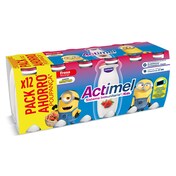 Yogur líquido de fresa Actimel pack 12 x 100 g