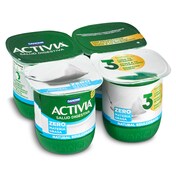 Bífidus natural desnatado edulcorado Activia pack 4 x 120 g