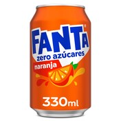 Refresco de naranja zero Fanta lata 33 cl