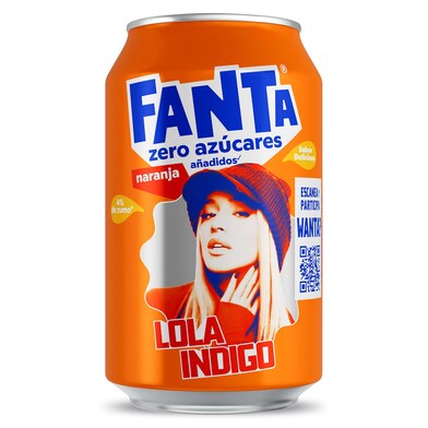 Refresco de naranja zero azúcares Fanta lata 33 cl-0 Refresco de naranja zero azúcares Fanta lata 33 cl-0