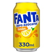 Refresco de limón zero Fanta lata 33 cl