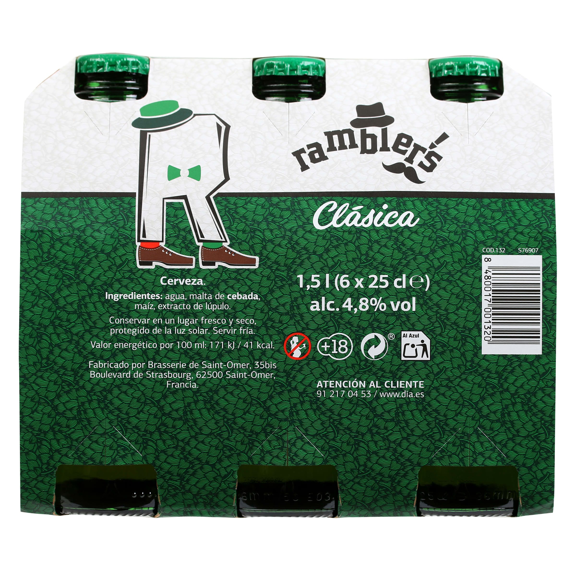 Cerveza clásica Dia Ramblers pack 6 x 25 cl