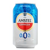 Cerveza 0,0% alcohol Amstel lata 33 cl