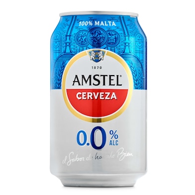 Cerveza 0,0% alcohol Amstel lata 33 cl-0