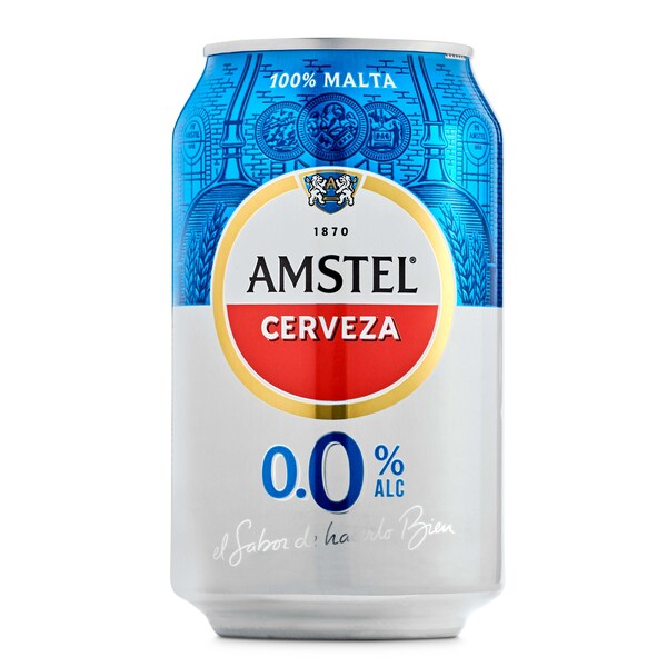 Cerveza 0,0% Alcohol Amstel Lata 33 Cl.