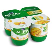 Bífidus con mango Activia pack 4 x 120 g