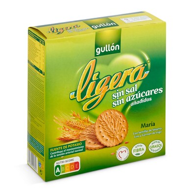 Galletas sin sal y sin azúcar Gullón Ligera caja 600 g-0 Galletas sin sal y sin azúcar Gullón Ligera caja 600 g-0