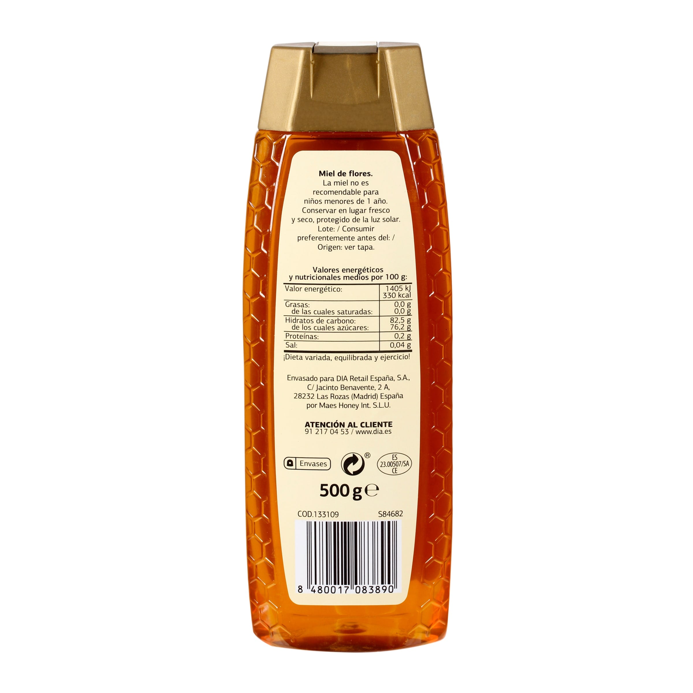 Miel de flores antigoteo Mielove de Dia 500 g