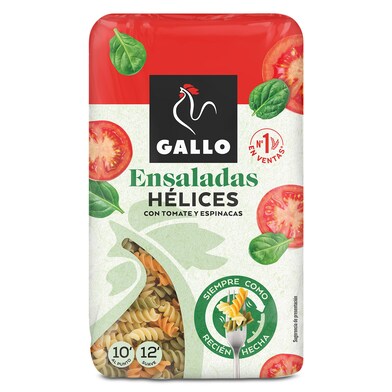 Hélices con tomate y espinacas Gallo bolsa 450 g-0