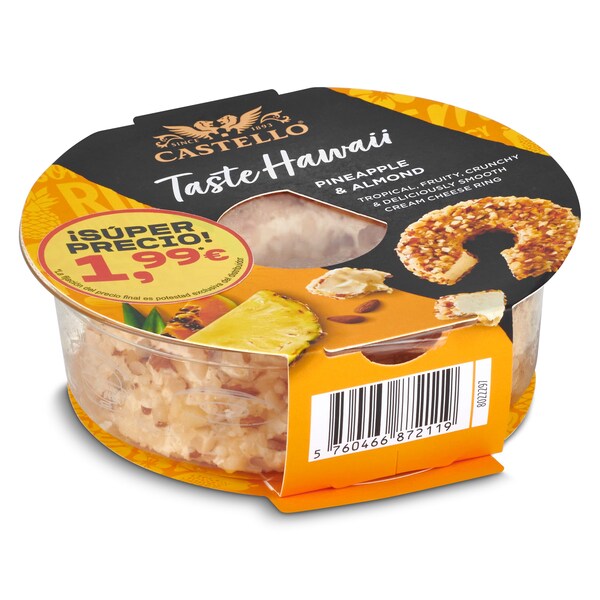 Queso para Untar Blanco con Piña Castello Envase 125 Gr.