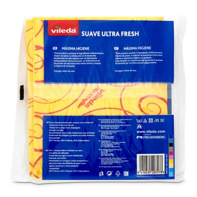 Bayeta suave amarilla máxima absorción VILEDA BOLSA 3 UD-1 Bayeta suave amarilla máxima absorción VILEDA BOLSA 3 UD-1