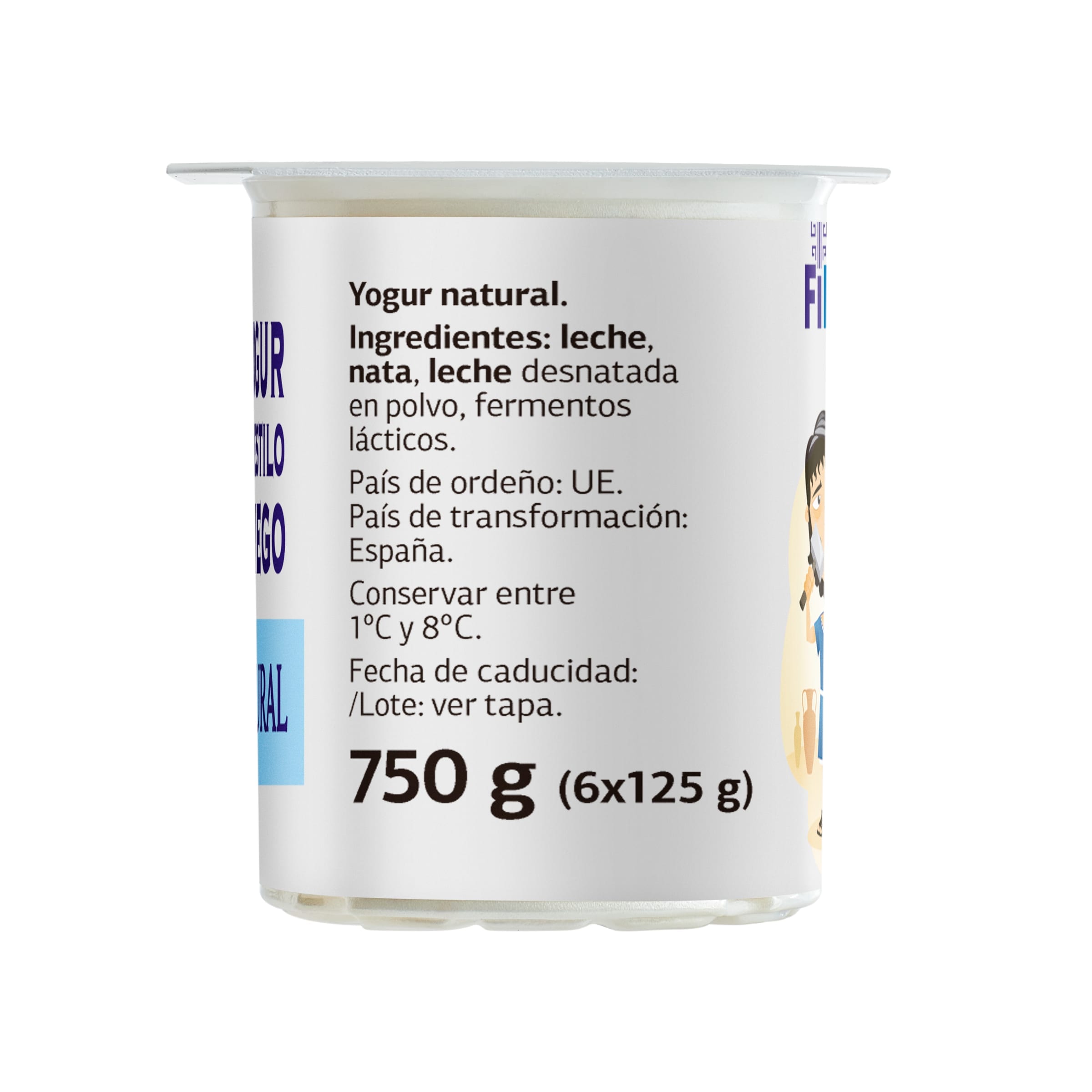 Yogur griego natural Dia Fidias 6 x 125 g