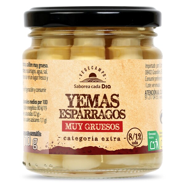 Yemas de Espárrago muy Grueso Dia Vegecampo Frasco 110 Gr.