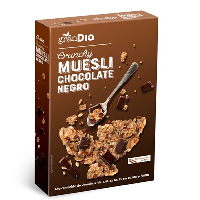 Muesli crujiente con chocolate Gran Dia caja 500 g-0 Muesli crujiente con chocolate Gran Dia caja 500 g-0