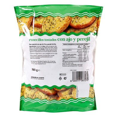 Panecillos tostados con ajo y perejil El molino de Dia bolsa 160 g-1 Panecillos tostados con ajo y perejil El molino de Dia bolsa 160 g-1