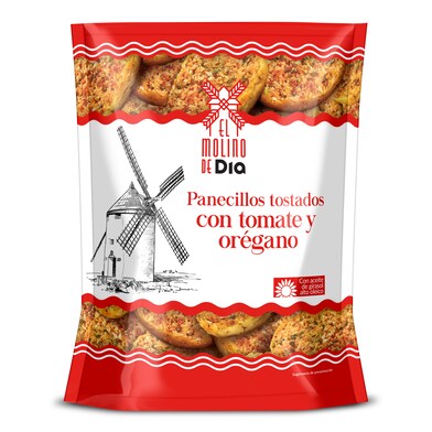 Panecillos tostados con tomate y orégano El molino de Dia bolsa 160 g-0