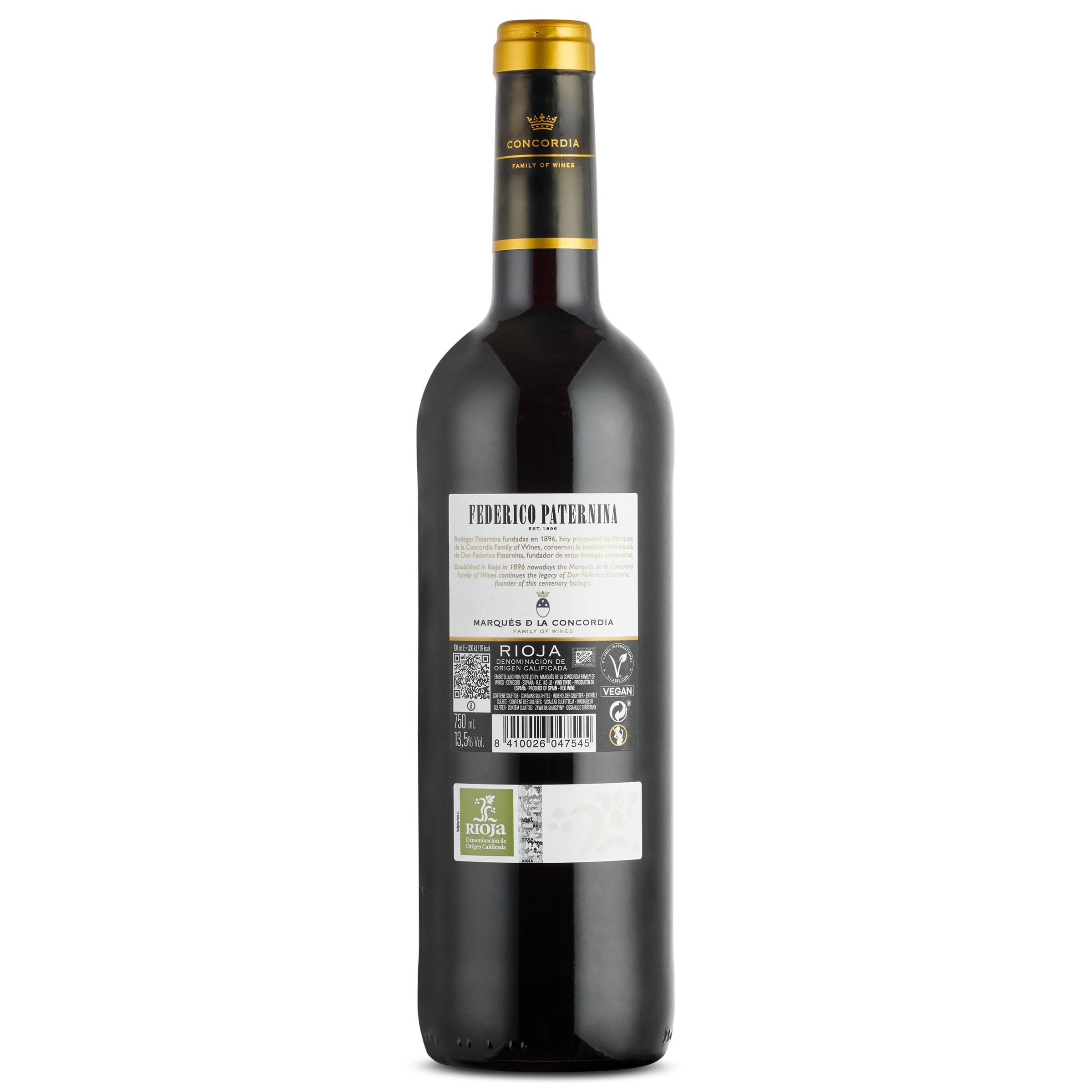 Vino tinto banda azul D.O. Rioja Federico Paternina 75 cl